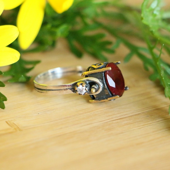 Grand Bazaar Jewelers Jewelry - Sterling Silver Jade Stones Revers Style Rings